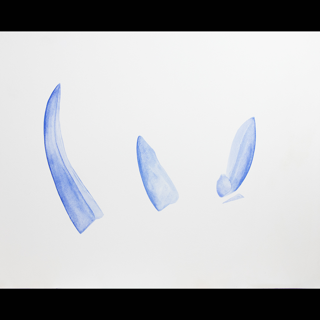 Nicolas-Pierre Réveillard, tableau "Paysage aux fragments bleus" -"Landscape with blue fragments"