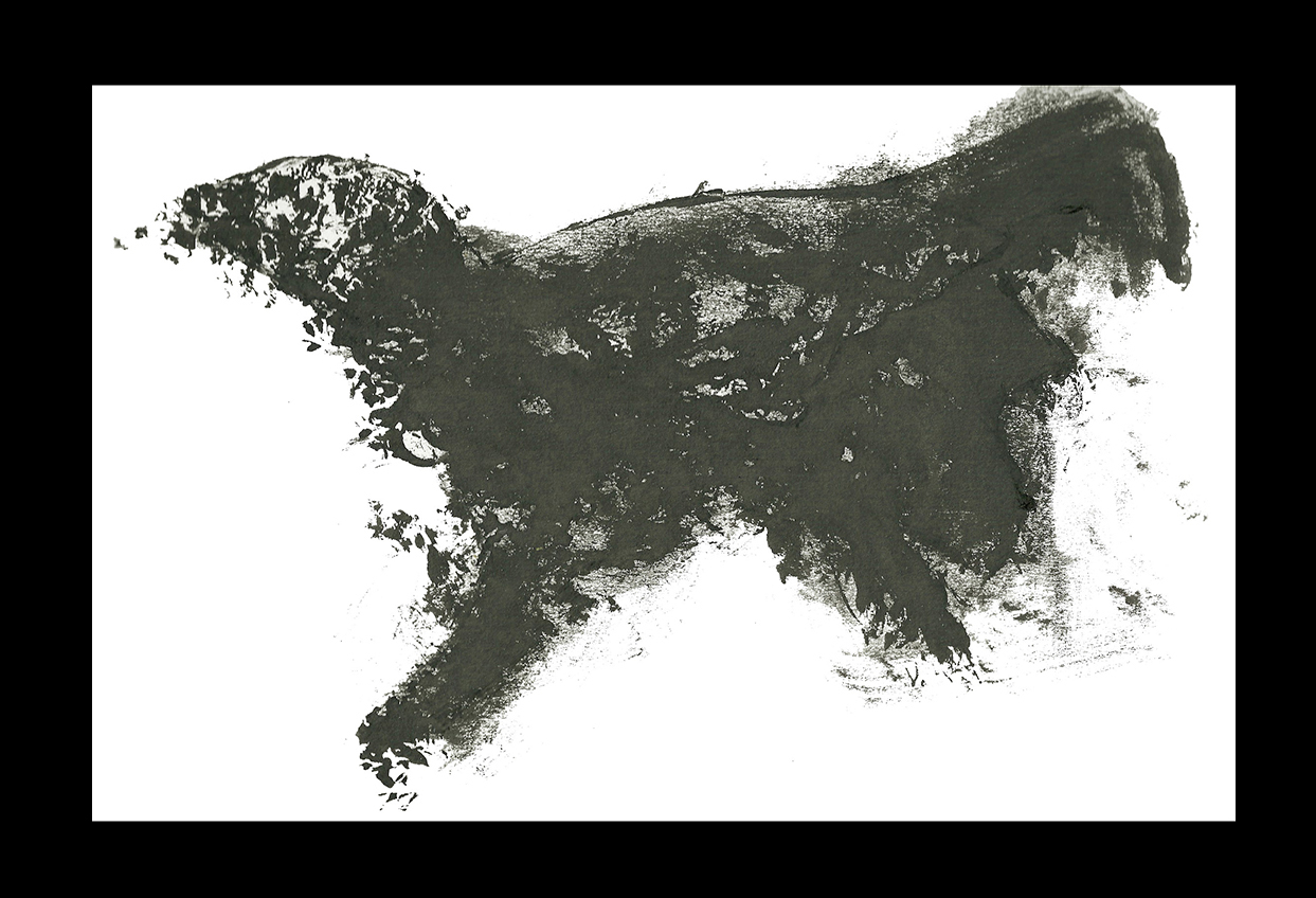 Nicolas-Pierre Réveillard, dessin « Au bois » ∼ « In the woods » // 41 x 33cm