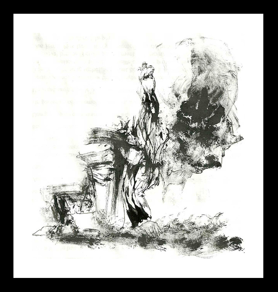 Dessin "La force du caillou" - Drawing "The strength of the pebble"